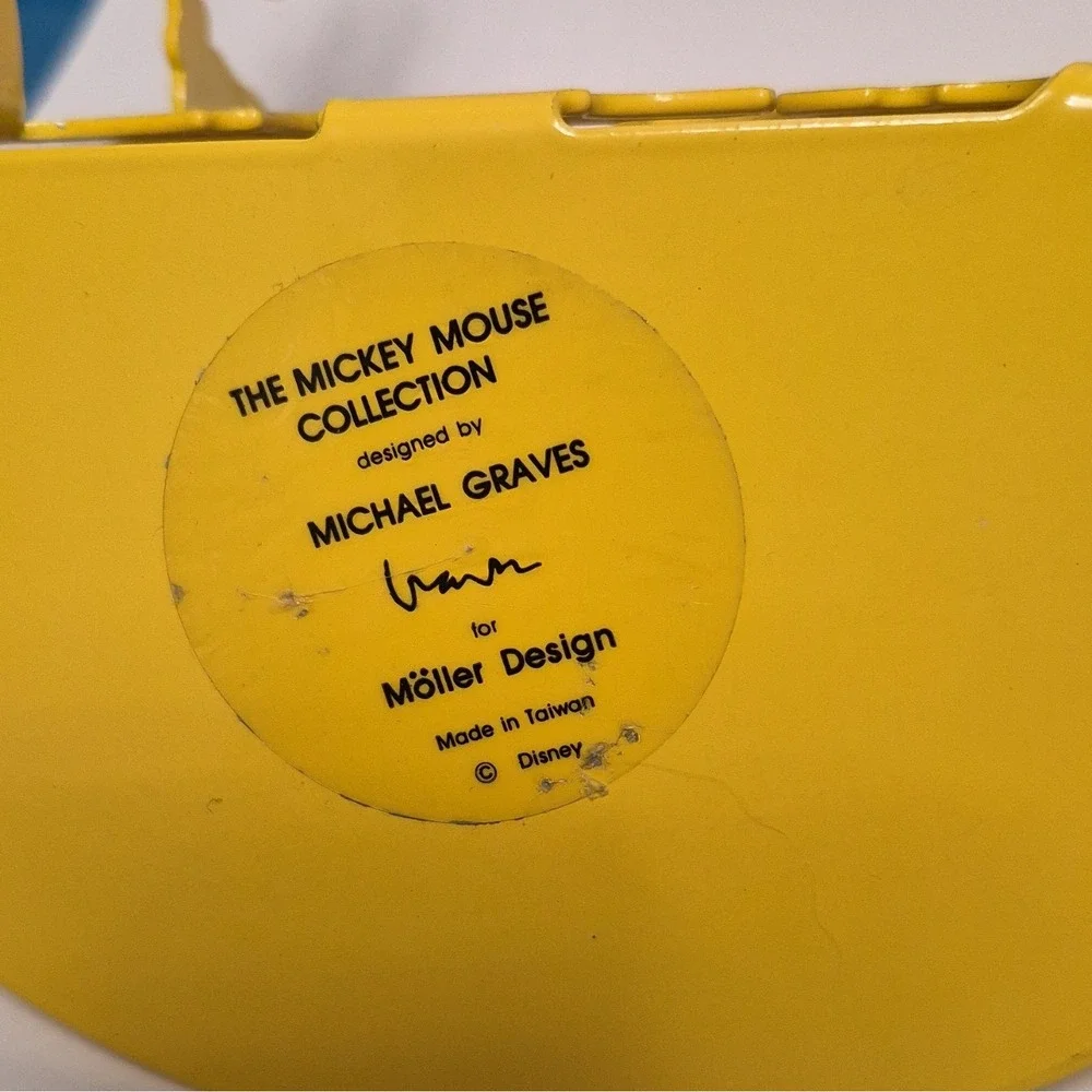 Möller Design Mickey Mouse Bookends Michael Graves Yellow Metal Disney Set Of 2